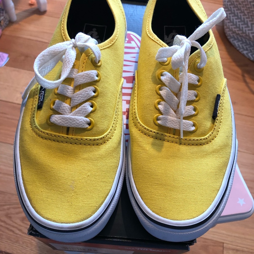 Lemon Yellow Canvas Sneakers with White Soles